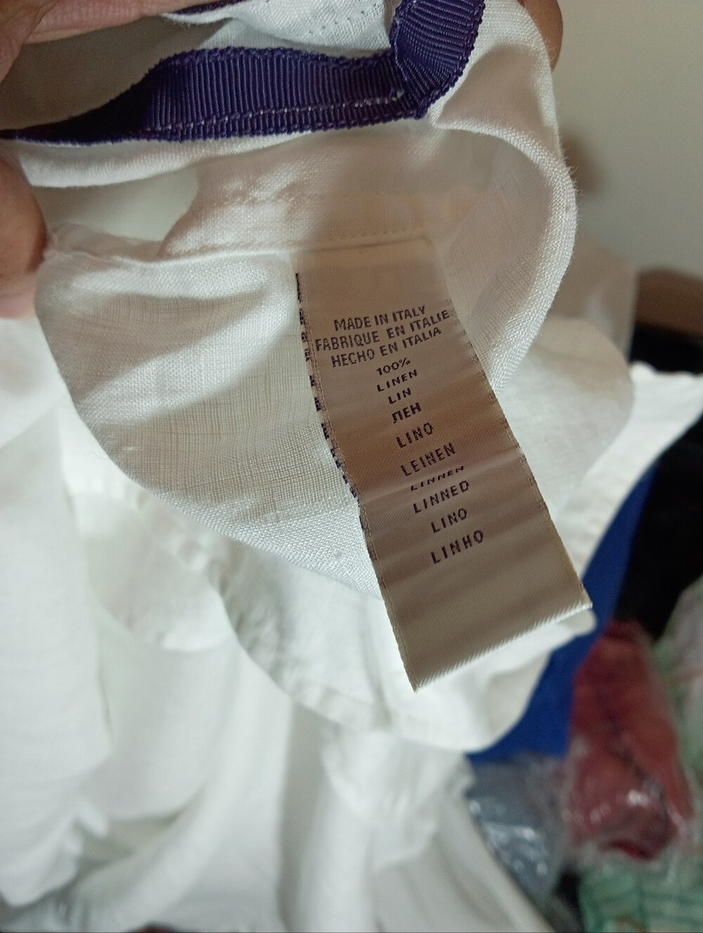 Ralph Lauren Purple Label 100% Linen Men's Luxury Shirt Size XL - Picture 2 of 8
